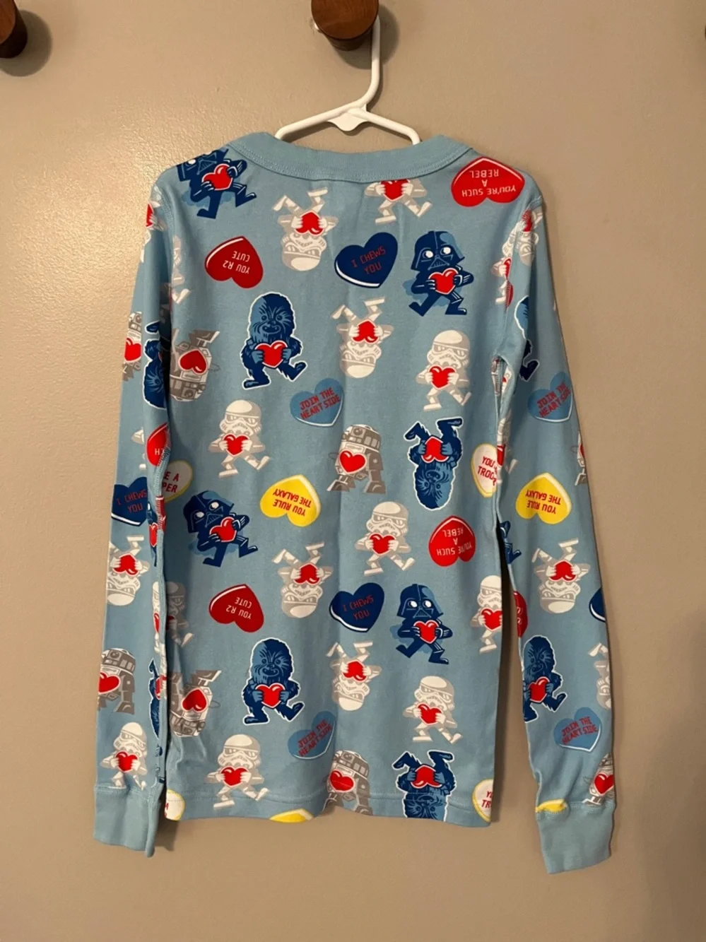 Hanna Andersson Star Wars Pajama Long John Set Blue Valentine's Size 10